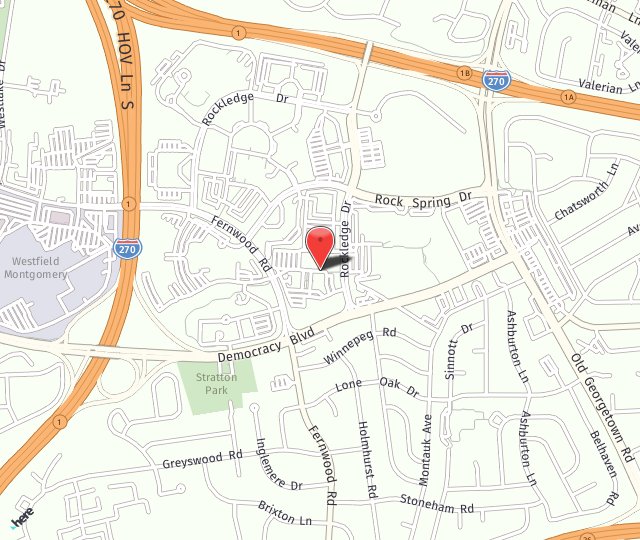 Location Map: 6420 Rockledge Drive Bethesda, MD 20817